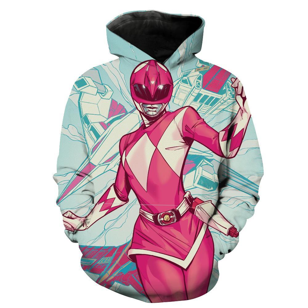 Pink Power Ranger Power Ranger Hoodie 3D