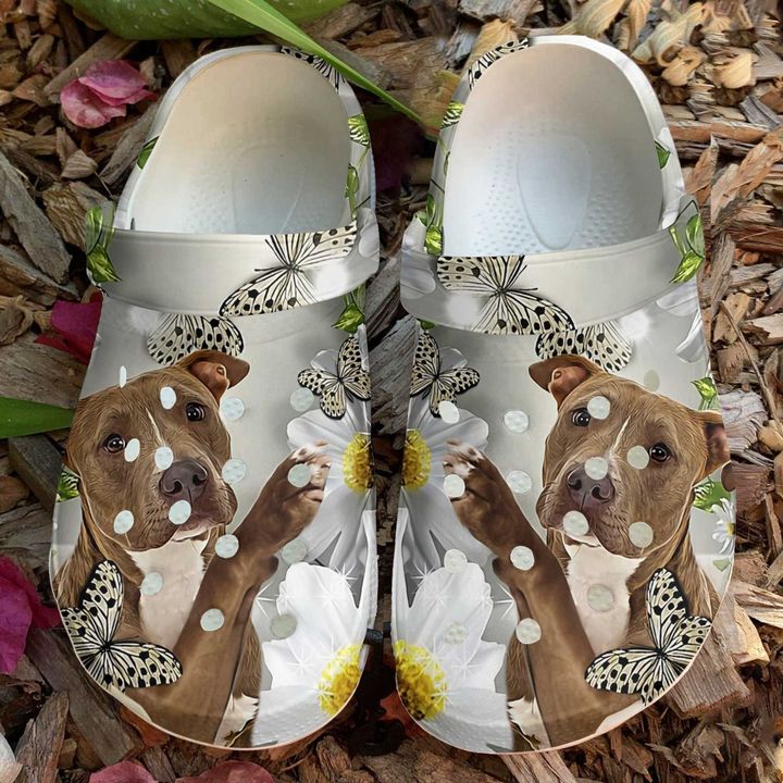 Pitbull Daisy Crocs Clog Shoes