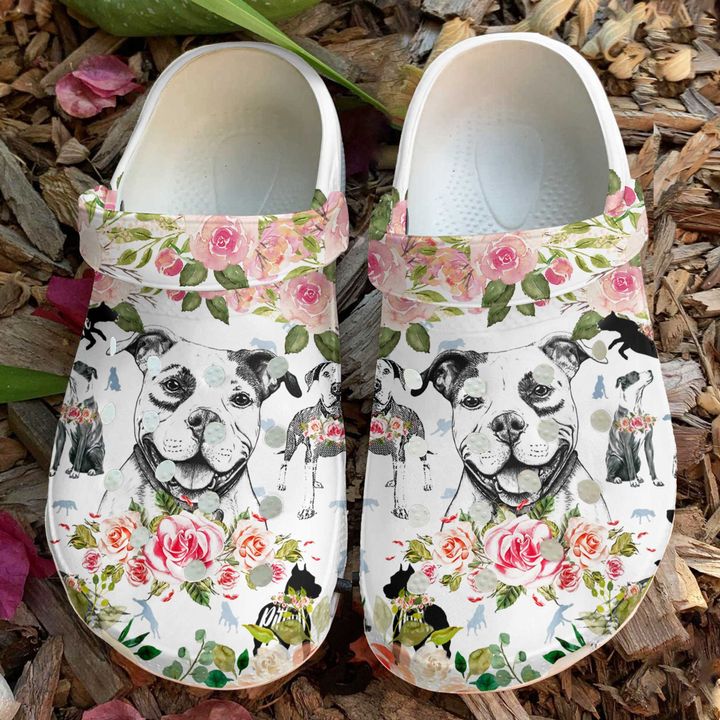 Pitpull Floral Vintage Crocs Clog Shoes