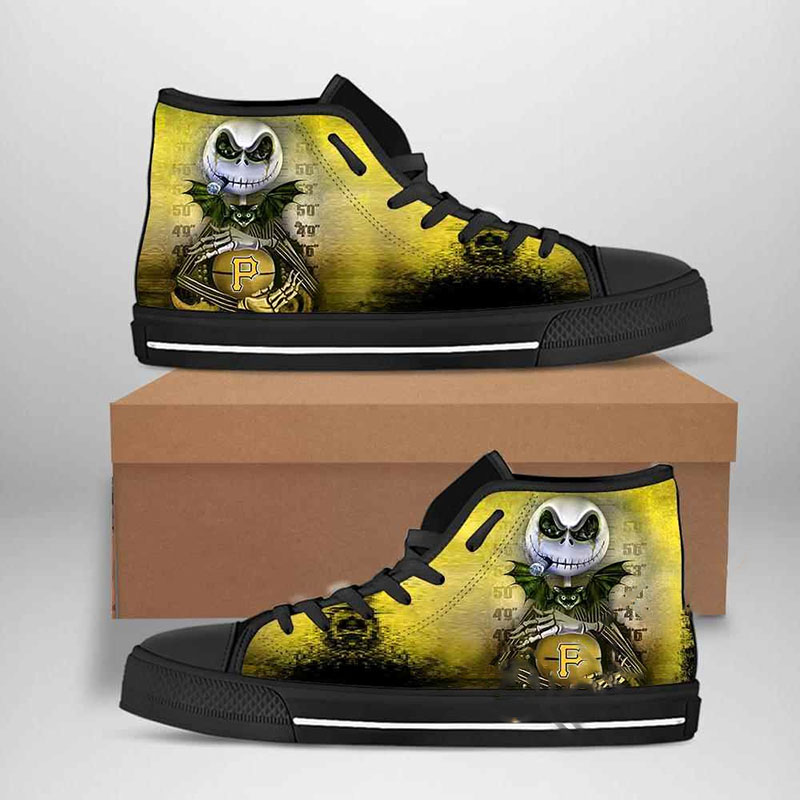 Pittsburgh Pirates Mlb Baseball Jack Skellington High Top Shoes 13 Pittsburgh Pirates Mlb Baseball Jack Skellington High Top Shoes