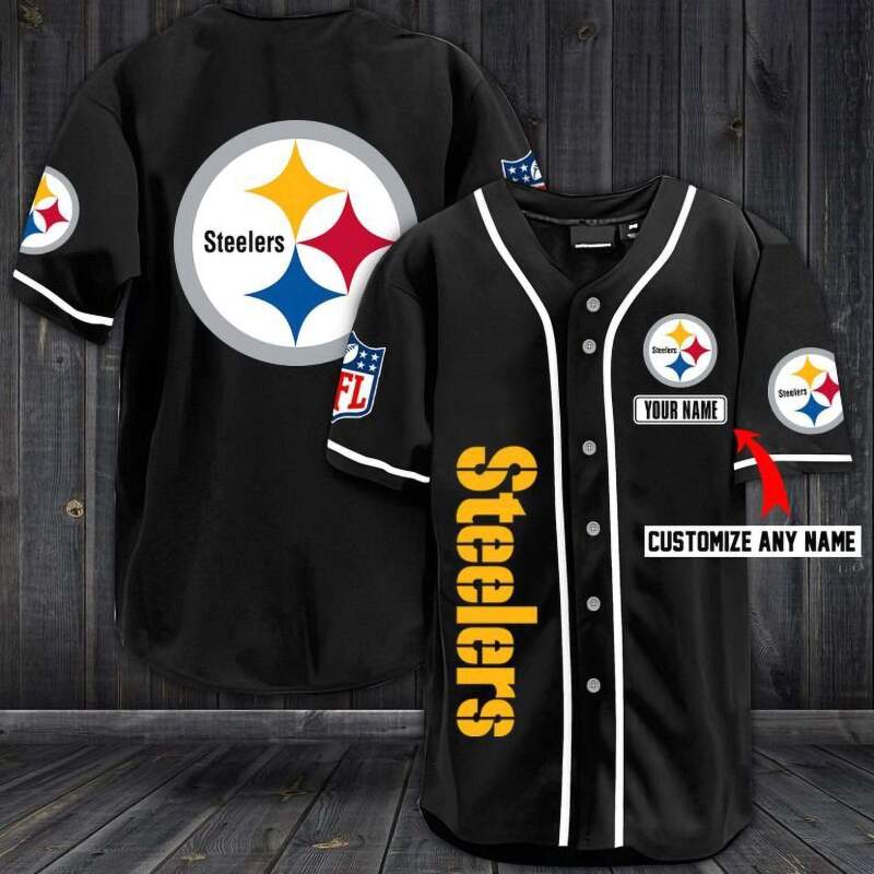 Pittsburgh Steelers Personalized Custom Name For You Baseball Jersey 4 Pittsburgh Steelers Personalized Custom Name For You Baseball Jersey