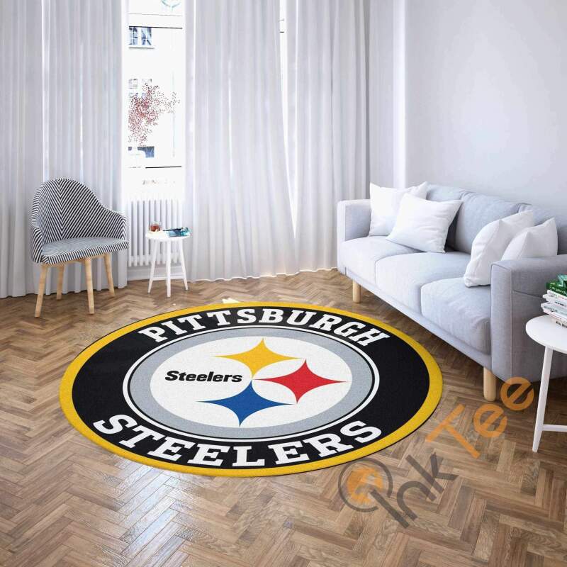 Pittsburgh Steelers Round Carpet Nfl Football Rug