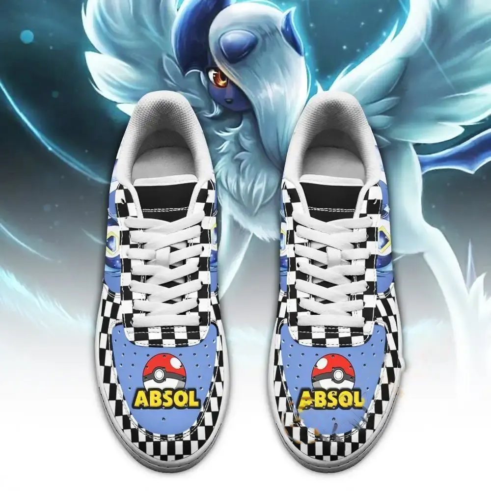Poke Absol Checkerboard Custom Pokemon Amazon Nike Air Force Shoes