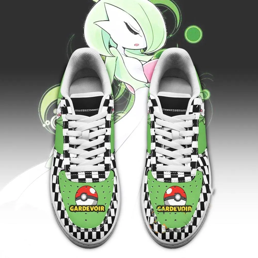Poke Gardevoir Checkerboard Custom Pokemon Amazon Nike Air Force Shoes