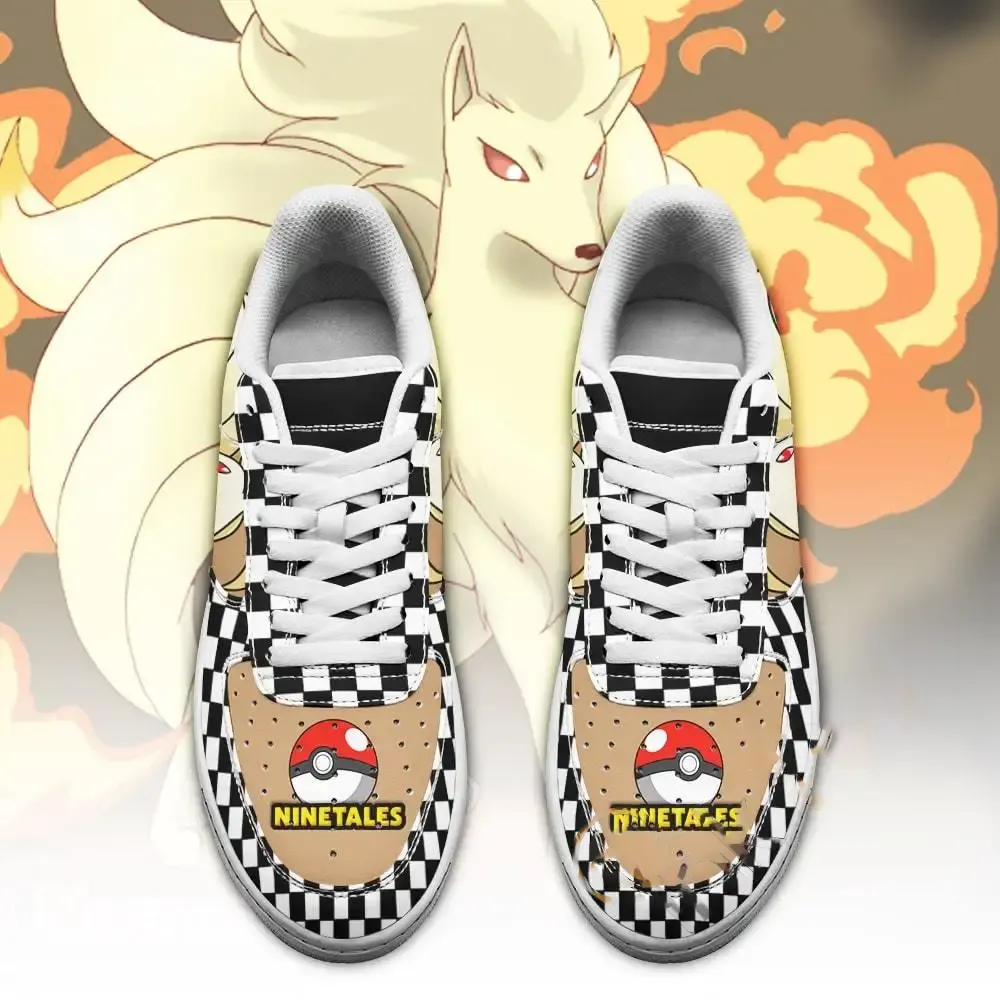 Poke Ninetales Checkerboard Custom Nike Air Force Shoes 3 Poke Ninetales Checkerboard Custom Nike Air Force Shoes