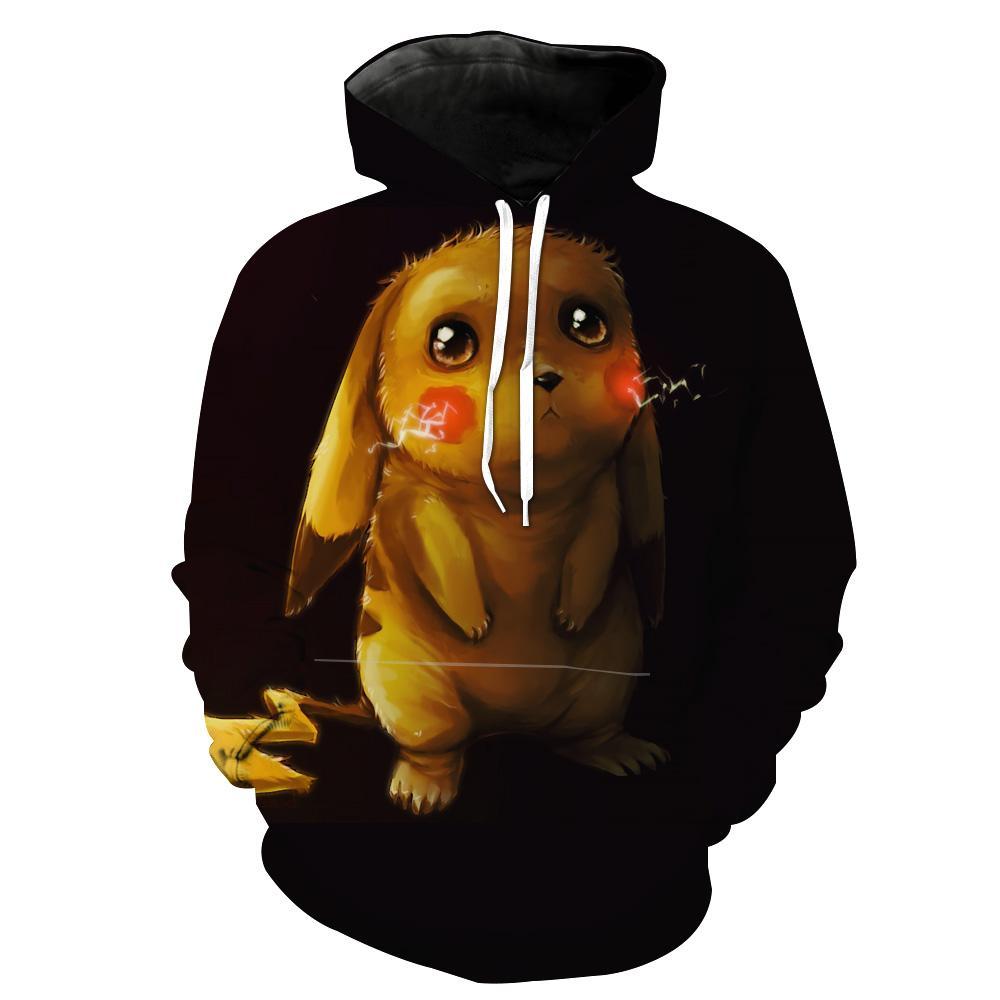 Pokemon And Sad Pikachu Hoodie 3D
