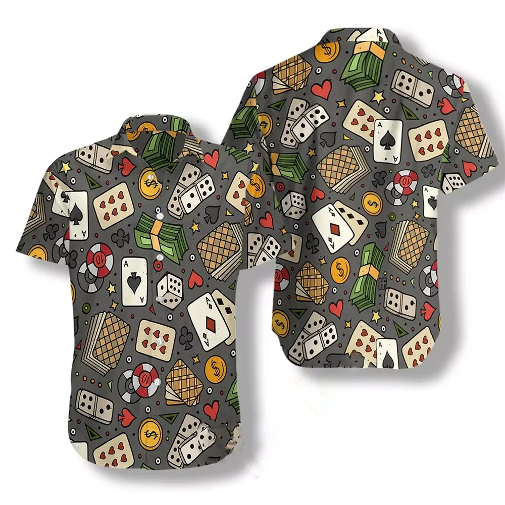 Poker Seamless Pattern Hawaiian shirts 5 Poker Seamless Pattern Hawaiian shirts