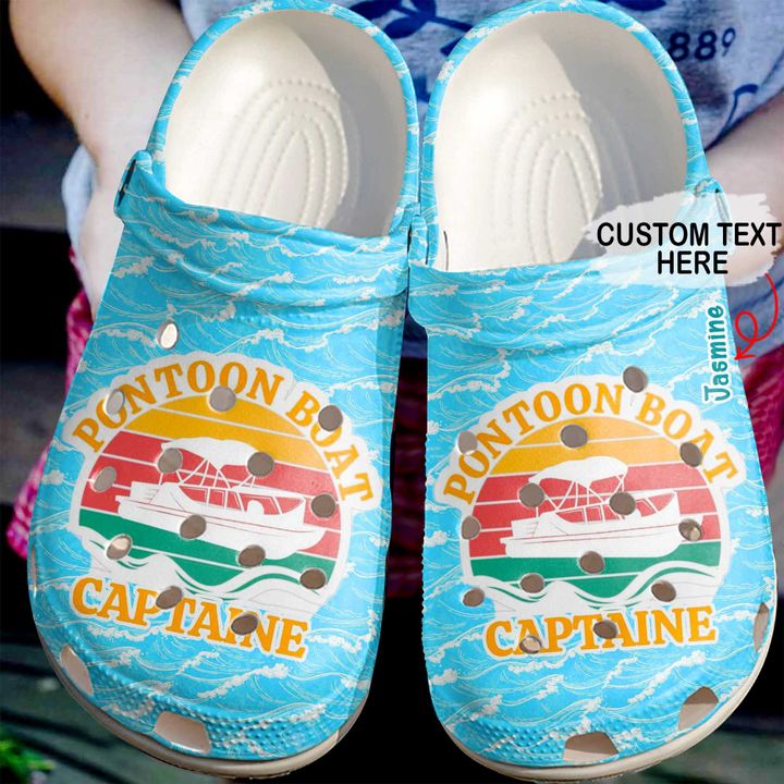 Pontoon Personalized Captain Crocs Clog Shoes 13 Pontoon Personalized Captain Crocs Clog Shoes