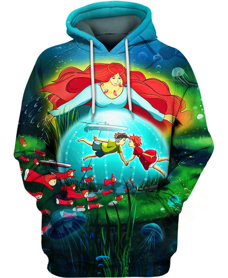 Ponyo Goldfish Princess Hoodie 3D 4 Ponyo Goldfish Princess Hoodie 3D