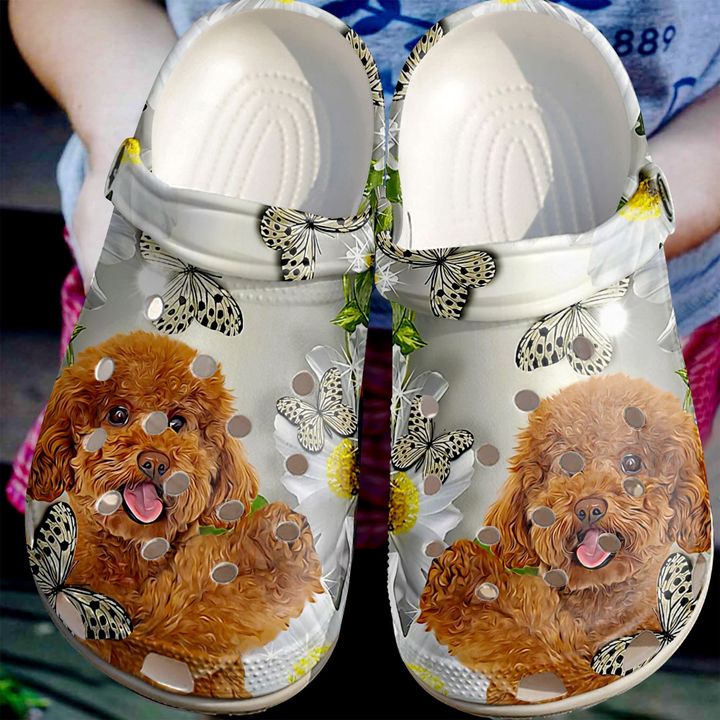 Poodle Daisy Crocs Clog Shoes 5 Poodle Daisy Crocs Clog Shoes