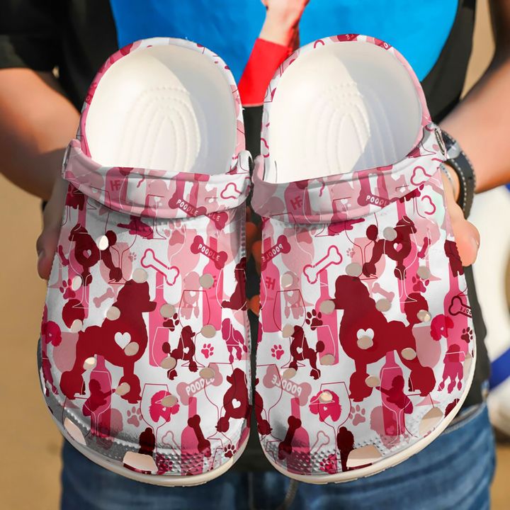 Poodle Wine Crocs Clog Shoes 4 Poodle Wine Crocs Clog Shoes