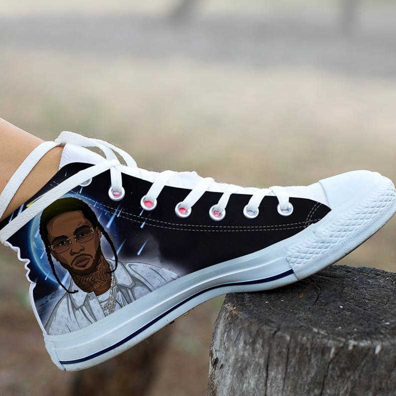 Pop Smoke Custom Vintage Music High Top Shoes