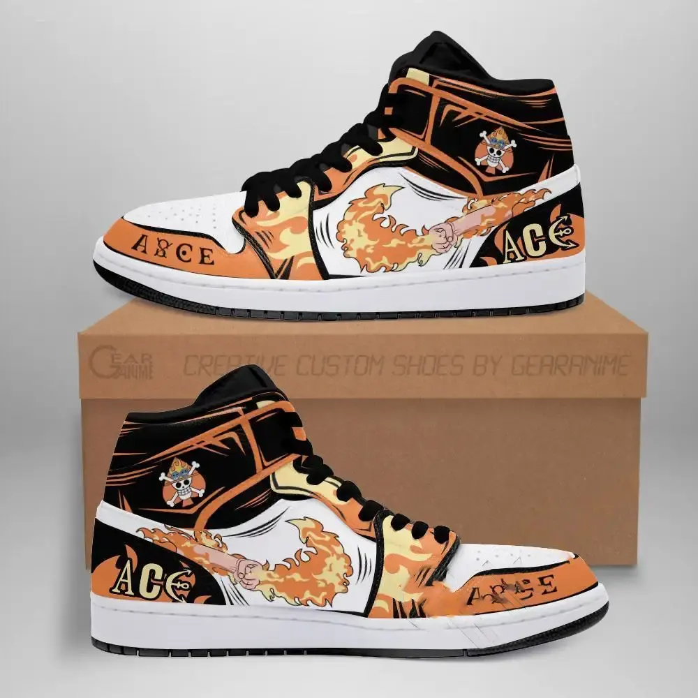Portgas D. Ace Fire Fist Skill One Piece Anime Amazon Air Jordan Shoes