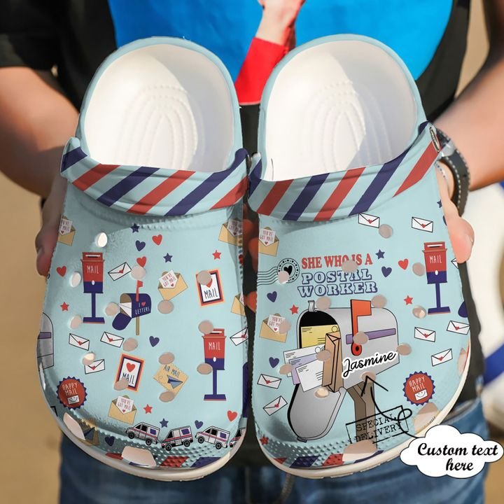 Postal Worker Personalized She Is A Crocs Clog Shoes
