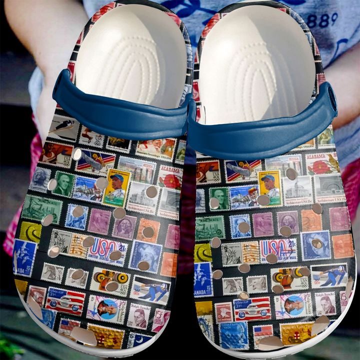 Postal Worker Us Postage Stamps Crocs Clog Shoes 15 Postal Worker Us Postage Stamps Crocs Clog Shoes