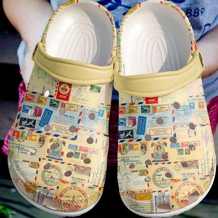 Postal Worker Vintage Mails Crocs Clog Shoes