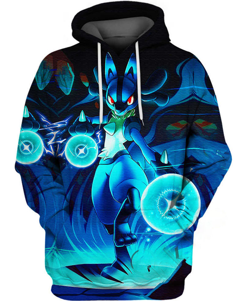 Powerful Lucario Hoodie 3D