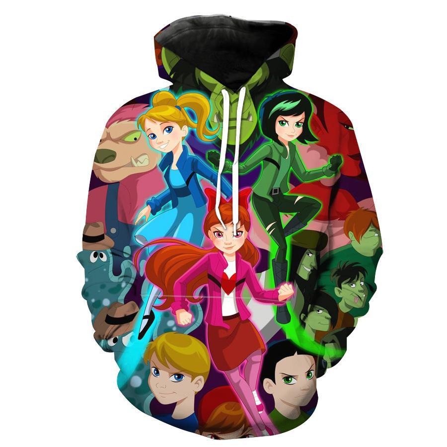 Powerpuff Girls Anime Cartoons Hoodie 3D