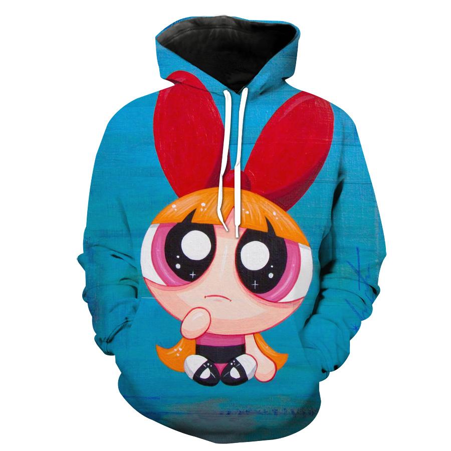 Powerpuff Girls Blossom Cute Blossom Cartoon Hoodie 3D 2 Powerpuff Girls Blossom Cute Blossom Cartoon Hoodie 3D