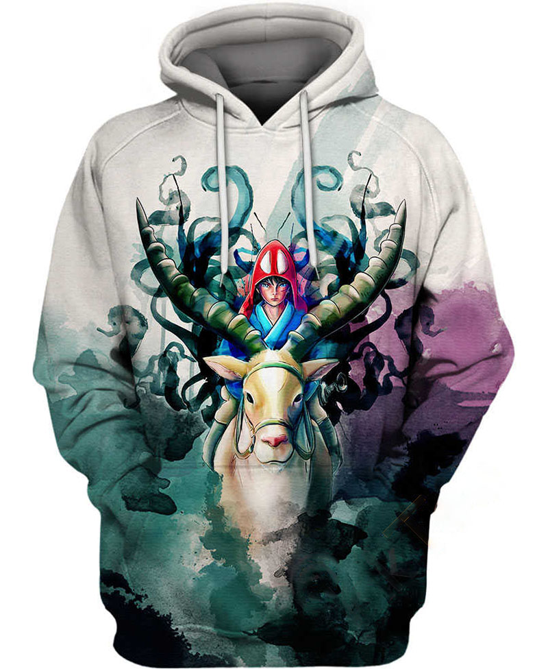 Prince Ashitaka Hoodie 3D 6 Prince Ashitaka Hoodie 3D