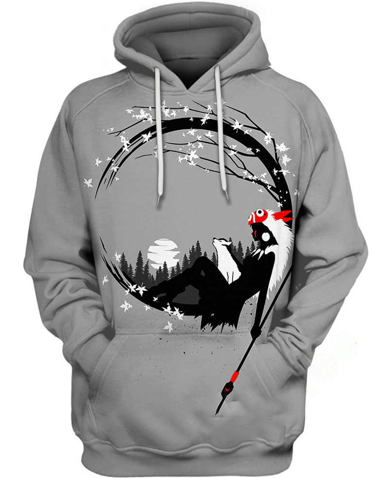 Princess Circle Gray Hoodie 3D