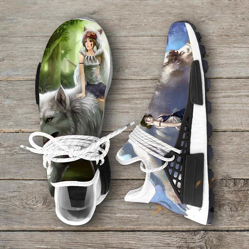 Studio Ghibli with Princess Mononoke Animation Anime Movies Manga Series NMD Human Shoes