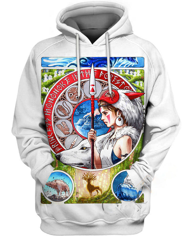 Princess Mononoke Hime Hoodie 3D
