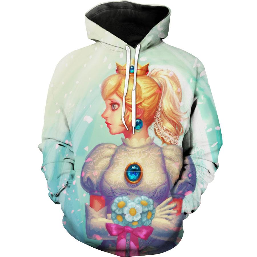 Princess Peach Super Mario Nintendo Hoodie 3D
