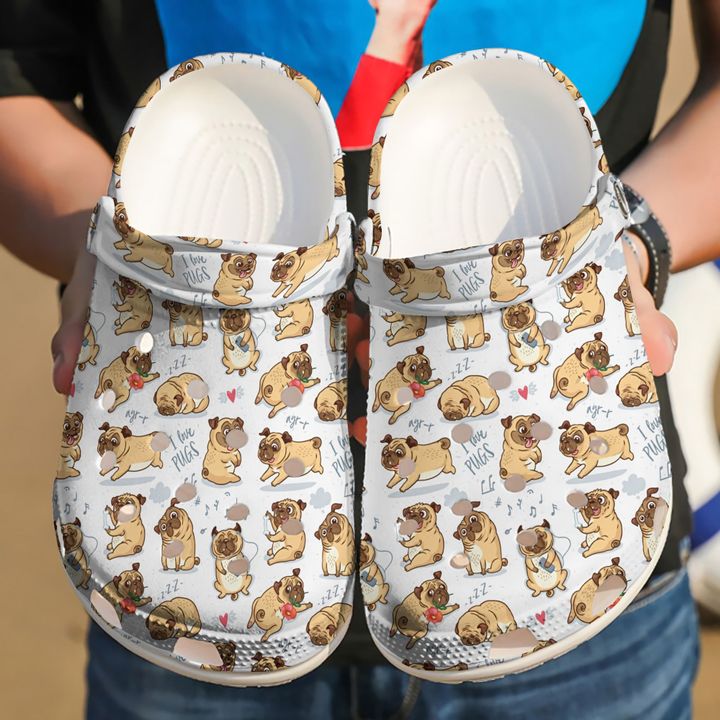Pug I Love Pugs Crocs Clog Shoes 4 Pug I Love Pugs Crocs Clog Shoes