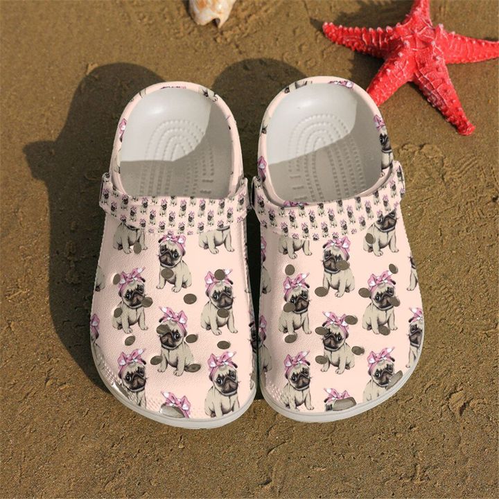 Pug Pattern Crocs Clog Shoes