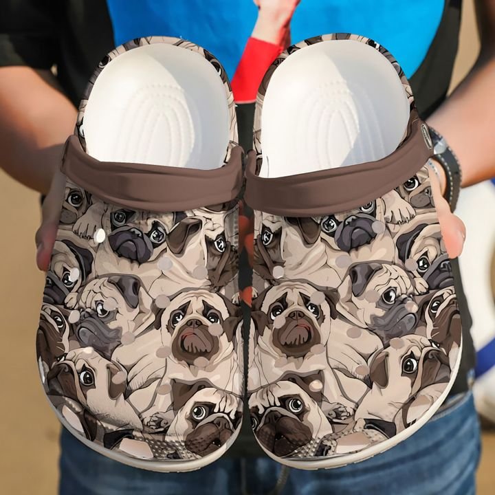 Pug Puppies Crocs Clog Shoes