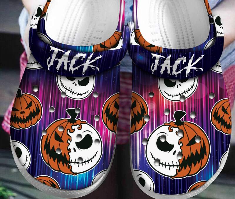 Pumpkin Jack Halloween Personalised Crocs Clog Shoes