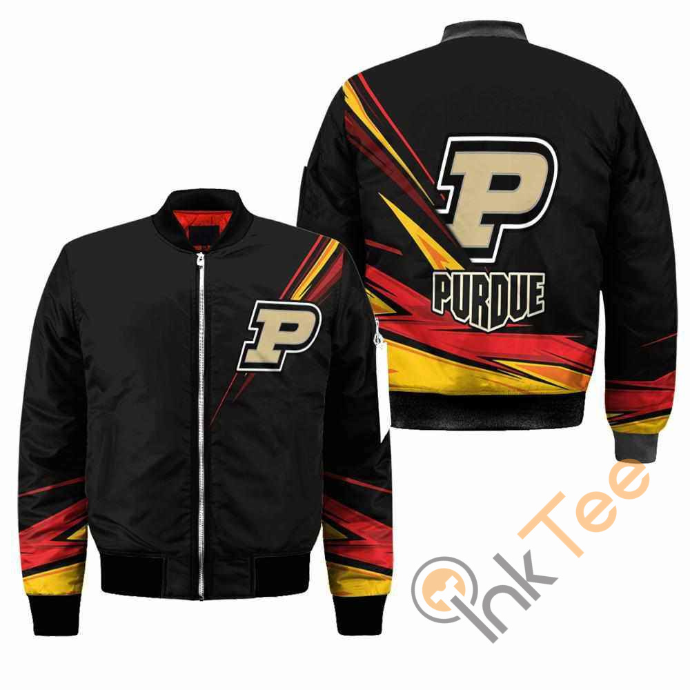 Purdue Boilermakers NCAA Black Apparel Best Christmas Gift For Fans Bomber Jacket