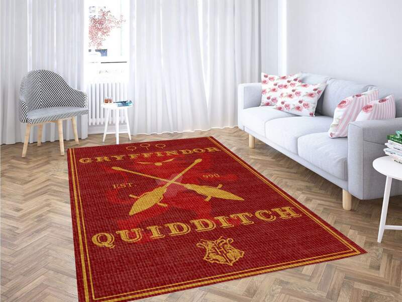 Quidditch Gryffindor Carpet Rug 1 Quidditch Gryffindor Carpet Rug