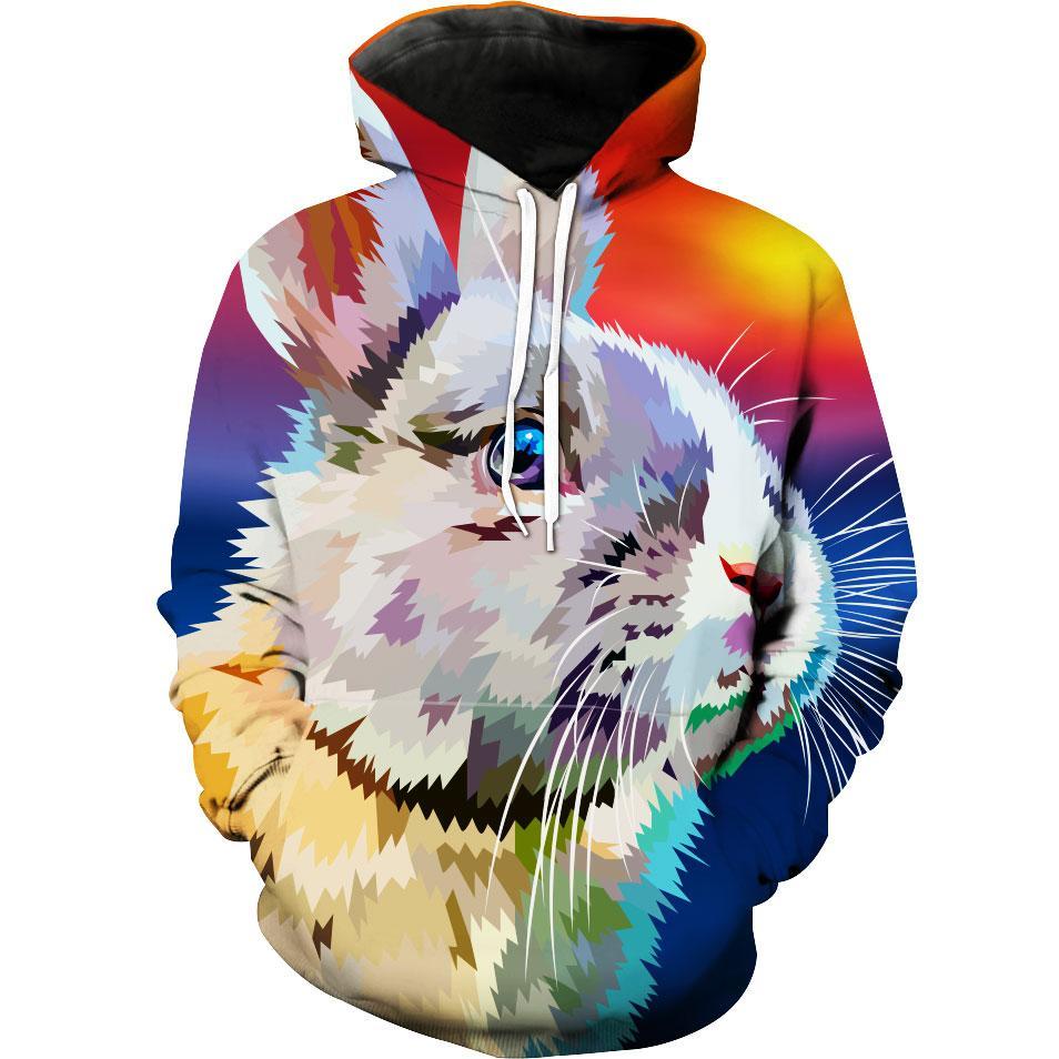 Rabbit Cute Rabbit Animal Hoodie 3D