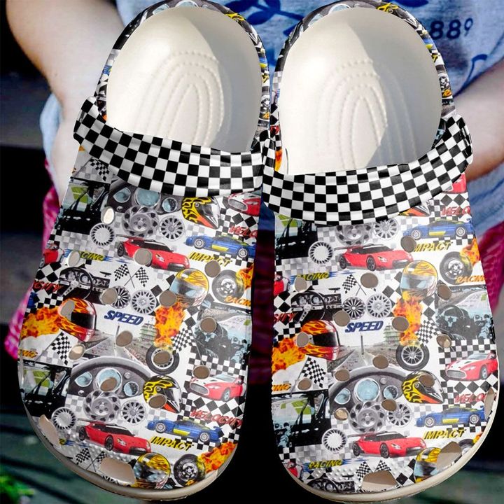 Racing Car Crocs Clog Shoes 9 Racing Car Crocs Clog Shoes