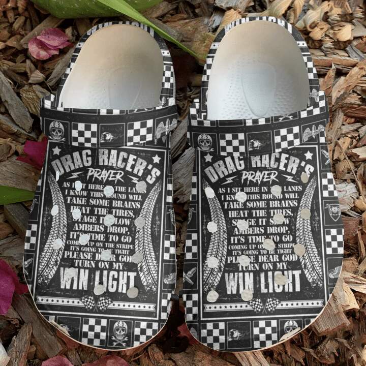 Racing Drag Prayer Crocs Clog Shoes