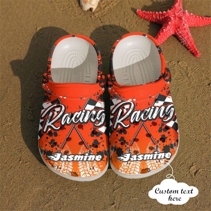 Racing Flag Crocs Clog Shoes