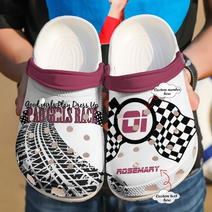 Racing Personalized Bad Girls Race Crocs Clog Shoes 2 Racing Personalized Bad Girls Race Crocs Clog Shoes