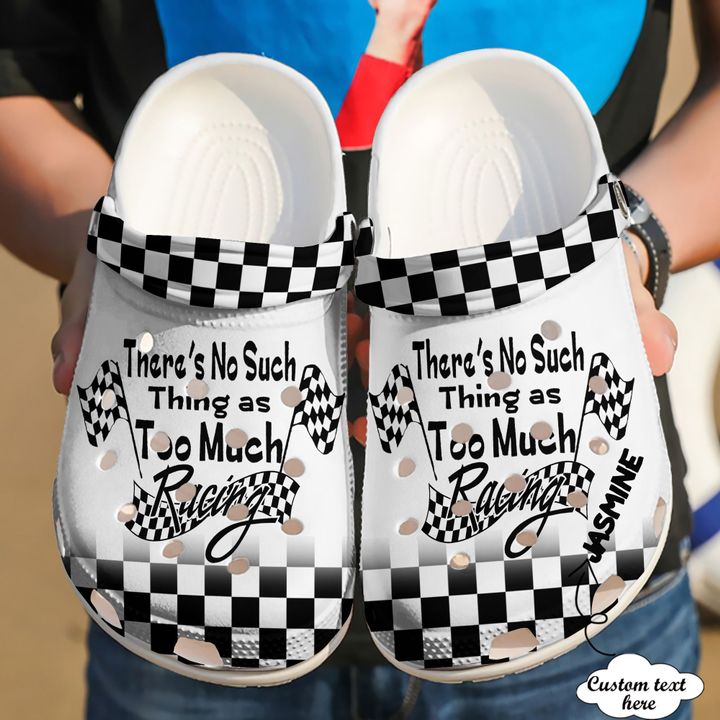Racing Personalized Too Much Crocs Clog Shoes