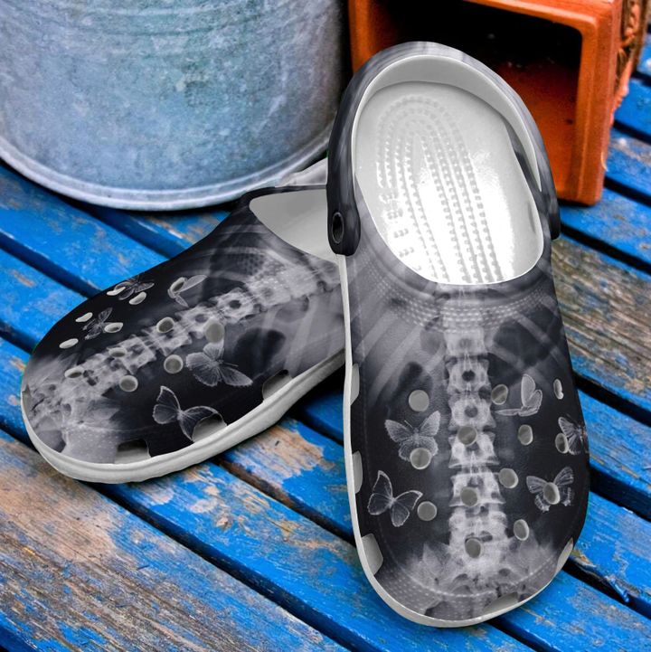 Rad Tech X-ray Butterfly Crocs Clog Shoes