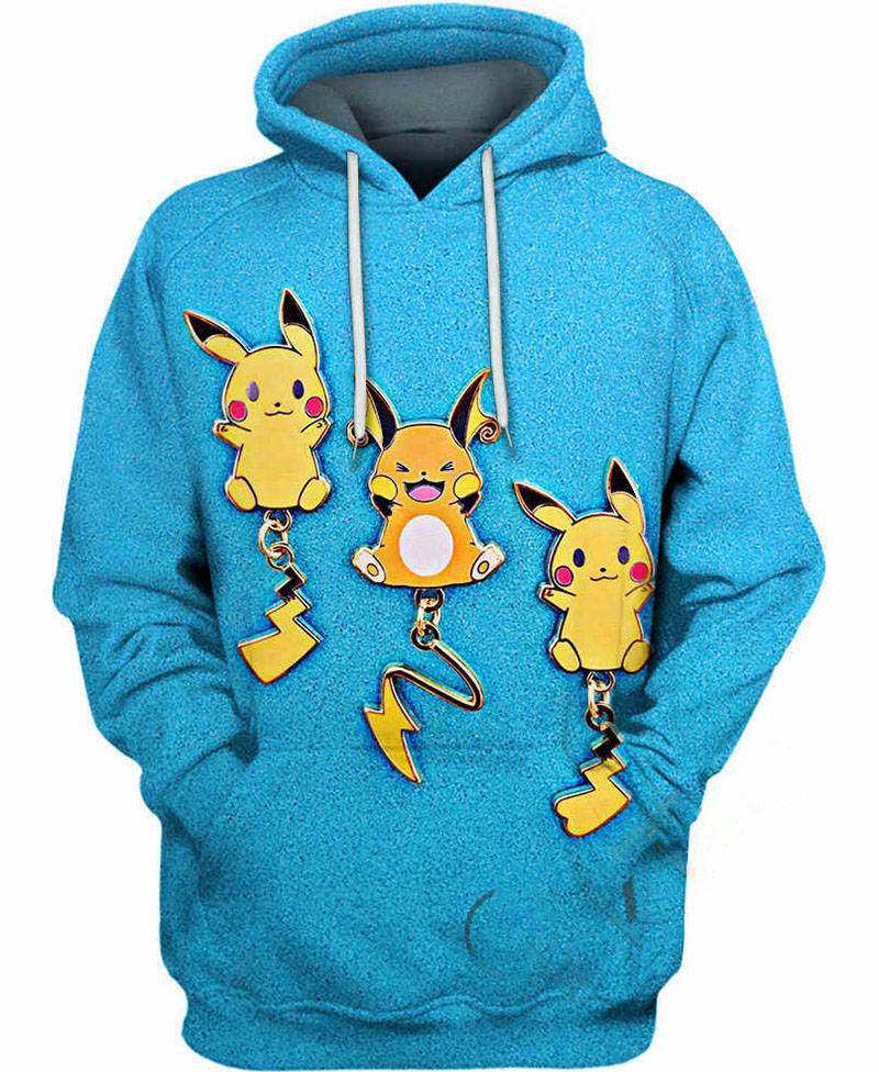 Raichu And Pikachu Hoodie 3D