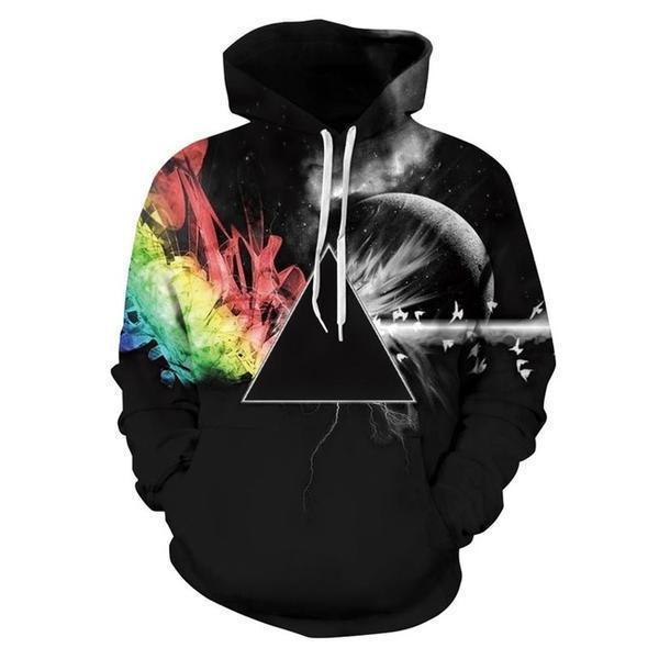 Rainbow Fusion Galaxy Pullover Spaces Hoodie 3D