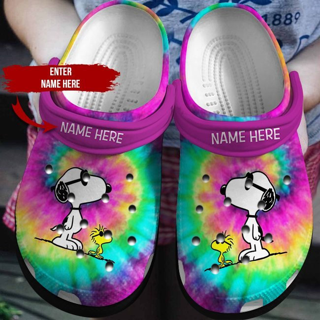 Rainbow Snoopy Crocs Clog Shoes 2 Rainbow Snoopy Crocs Clog Shoes