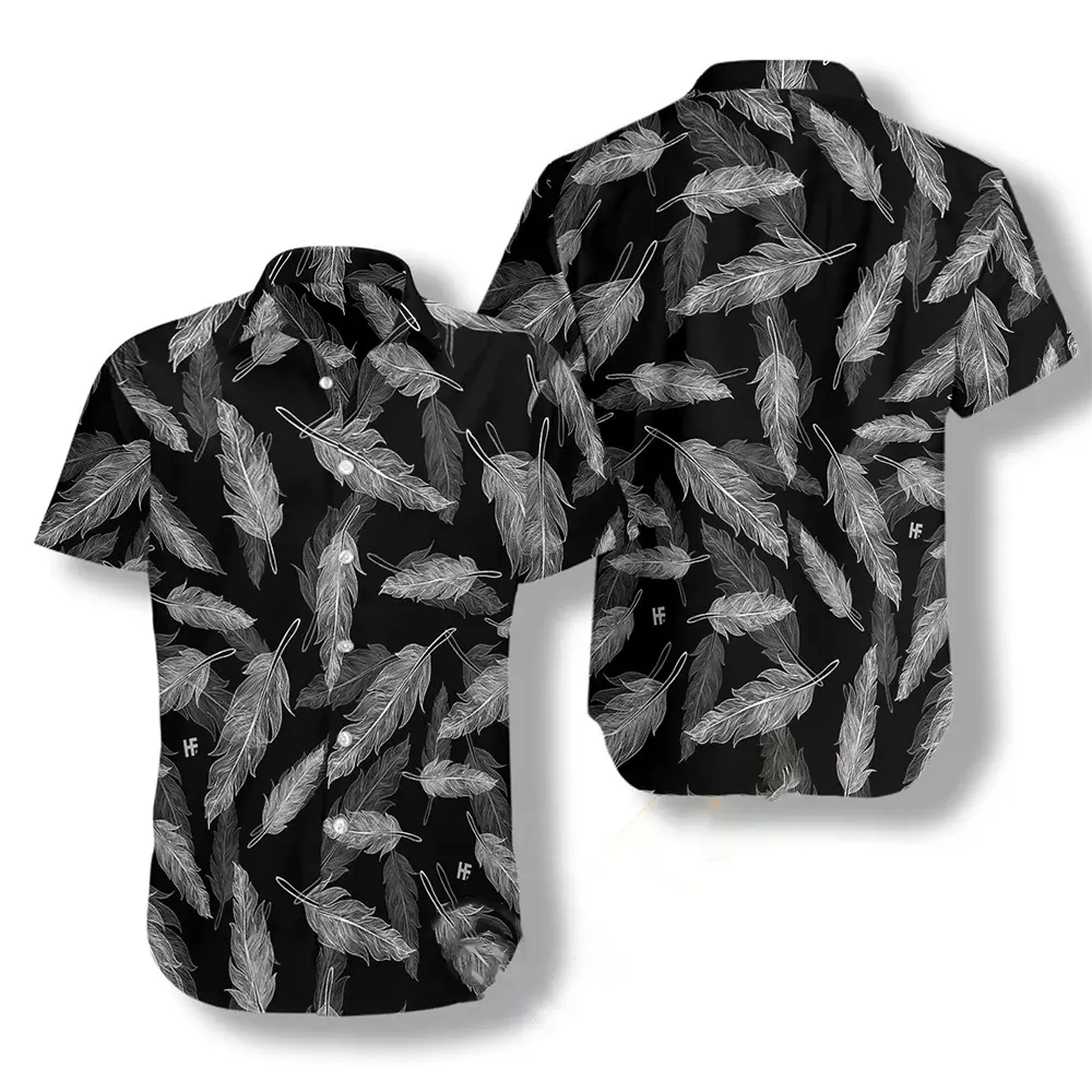 Raven Feather Pattern Hawaiian shirts