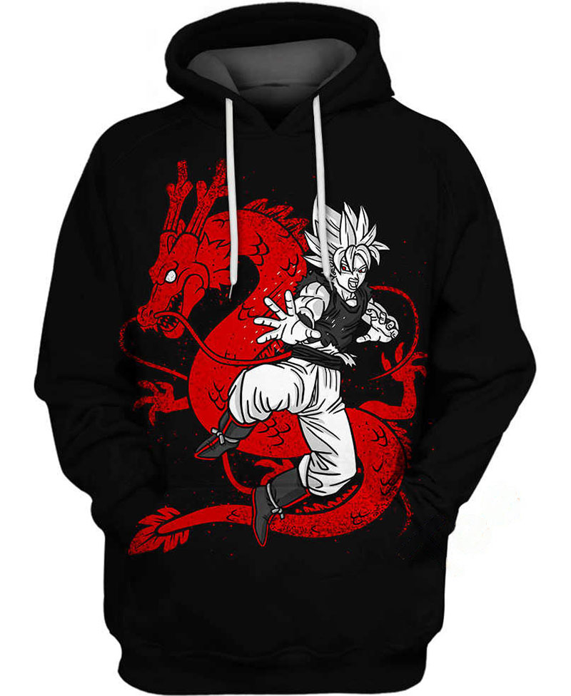 Red And Black Dragon Ball Hoodie 3D 4 Red And Black Dragon Ball Hoodie 3D
