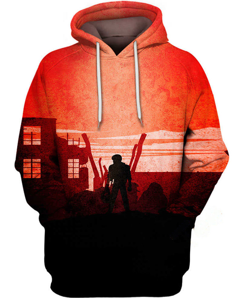 Red Battle Hoodie 3D 9 Red Battle Hoodie 3D
