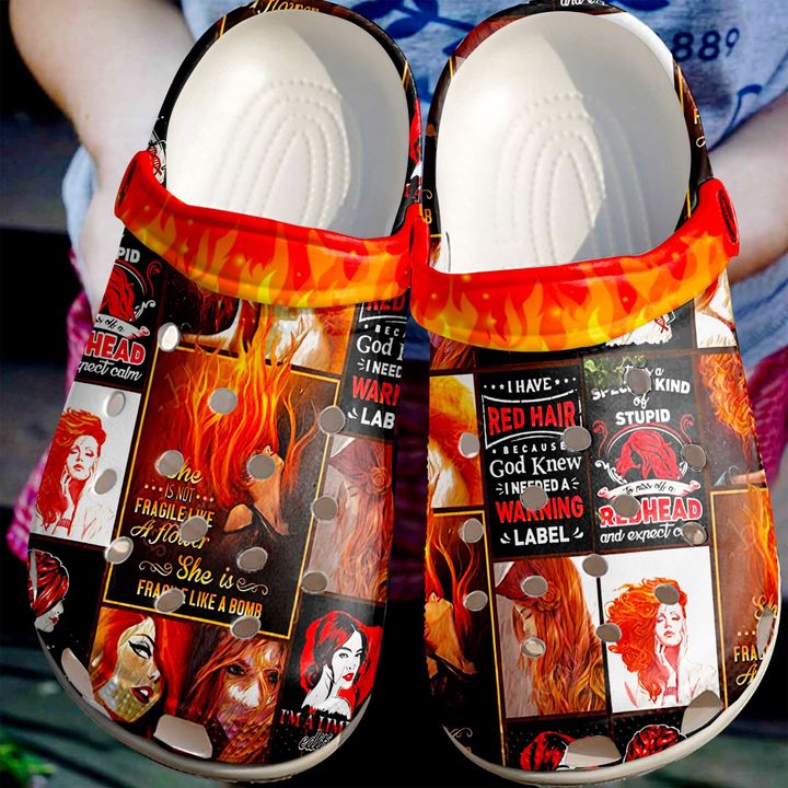 Red Head Redhead Girl Crocs Clog Shoes