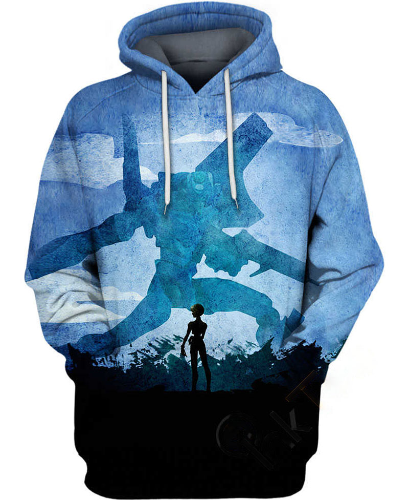 Rei Blue Evangelion Hoodie 3D 6 Rei Blue Evangelion Hoodie 3D