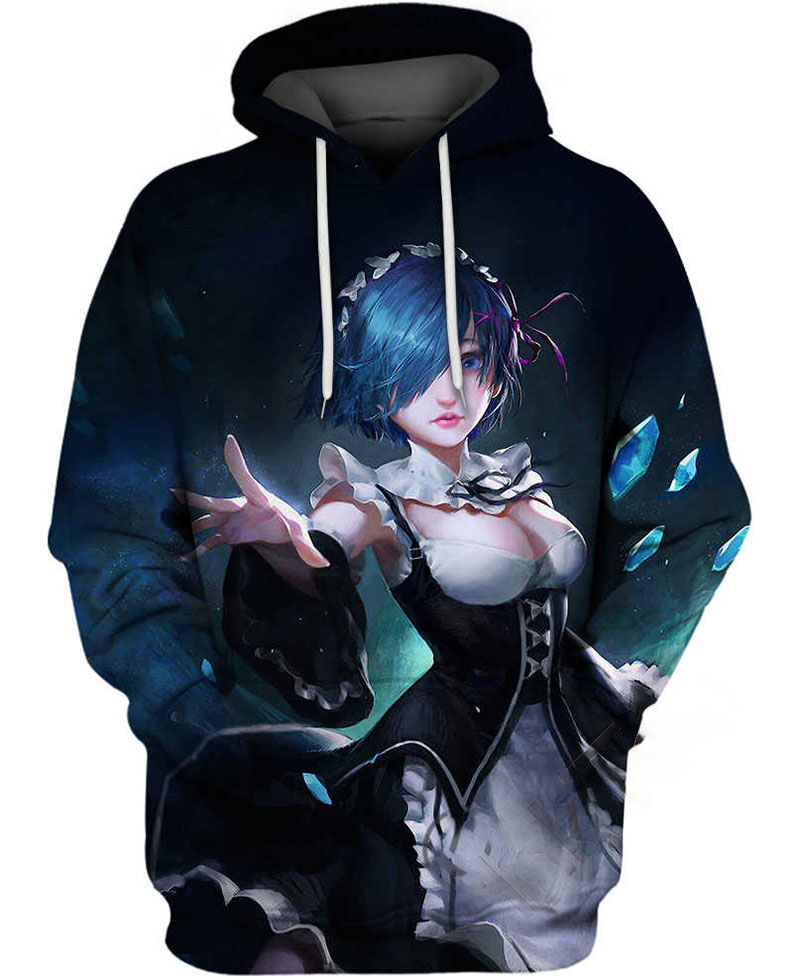 Rem The Maid Hoodie 3D 1 Rem The Maid Hoodie 3D